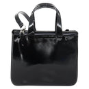 GUCCI Soho Hand Bag Enamel 2way Black Silver 000 1013 0504 Auth th6522-2