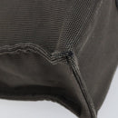 HERMES Her Line MM Hand Bag Canvas Gray Silver Auth th6523-16