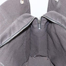 HERMES Her Line MM Hand Bag Canvas Gray Silver Auth th6523-19