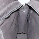 HERMES Her Line MM Hand Bag Canvas Gray Silver Auth th6523-20