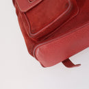 GUCCI Bamboo Backpack Suede Red Gold 003 2058 0016 Auth th6525-13