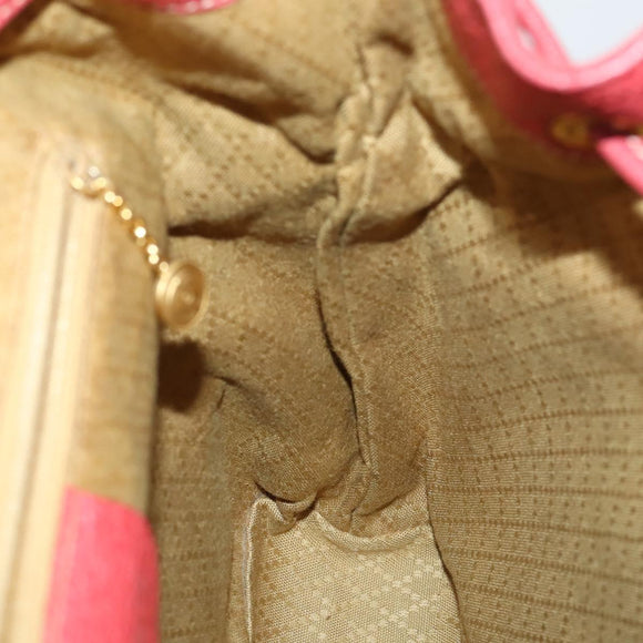 GUCCI Bamboo Backpack Suede Red Gold 003 2058 0016 Auth th6525