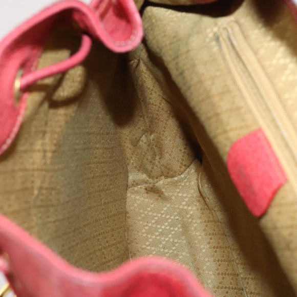 GUCCI Bamboo Backpack Suede Red Gold 003 2058 0016 Auth th6525