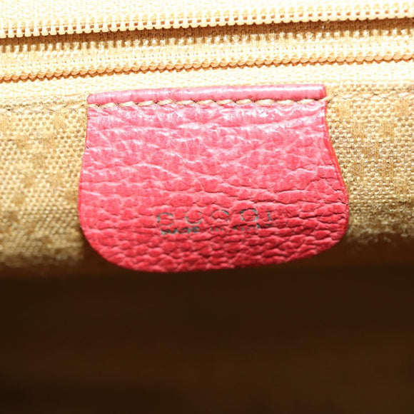 GUCCI Bamboo Backpack Suede Red Gold 003 2058 0016 Auth th6525