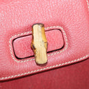 GUCCI Bamboo Backpack Suede Red Gold 003 2058 0016 Auth th6525-25