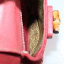 GUCCI Bamboo Backpack Suede Red Gold 003 2058 0016 Auth th6525-26