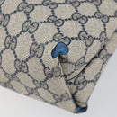 GUCCI GG Supreme Sherry Line Tote Bag PVC Navy Red 002 4487 39 Auth th6526-9