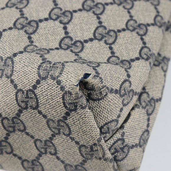 GUCCI GG Supreme Sherry Line Tote Bag PVC Navy Red 002 4487 39 Auth th6526