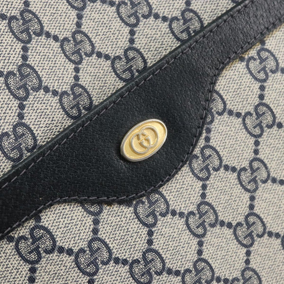 GUCCI GG Supreme Sherry Line Tote Bag PVC Navy Red 002 4487 39 Auth th6526