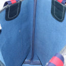 GUCCI GG Supreme Sherry Line Tote Bag PVC Navy Red 002 4487 39 Auth th6526-20