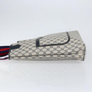 GUCCI GG Supreme Sherry Line Tote Bag PVC Navy Red 002 4487 39 Auth th6526-4