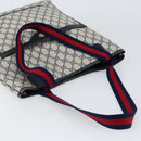 GUCCI GG Supreme Sherry Line Tote Bag PVC Navy Red 002 4487 39 Auth th6526-6