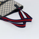 GUCCI GG Supreme Sherry Line Tote Bag PVC Navy Red 002 4487 39 Auth th6526-7