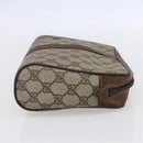 GUCCI GG Supreme Web Sherry Line Bag PVC Beige Red 40 014 3553 Auth th6527-5
