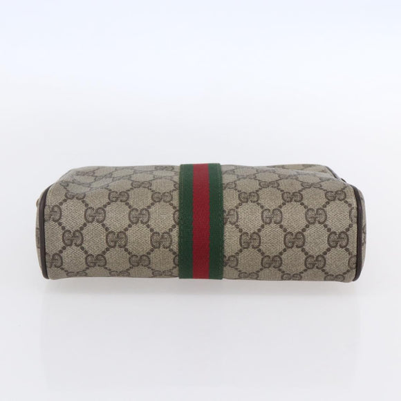 GUCCI GG Supreme Web Sherry Line Bag PVC Beige Red 40 014 3553 Auth th6527