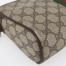 GUCCI GG Supreme Web Sherry Line Bag PVC Beige Red 40 014 3553 Auth th6527-9