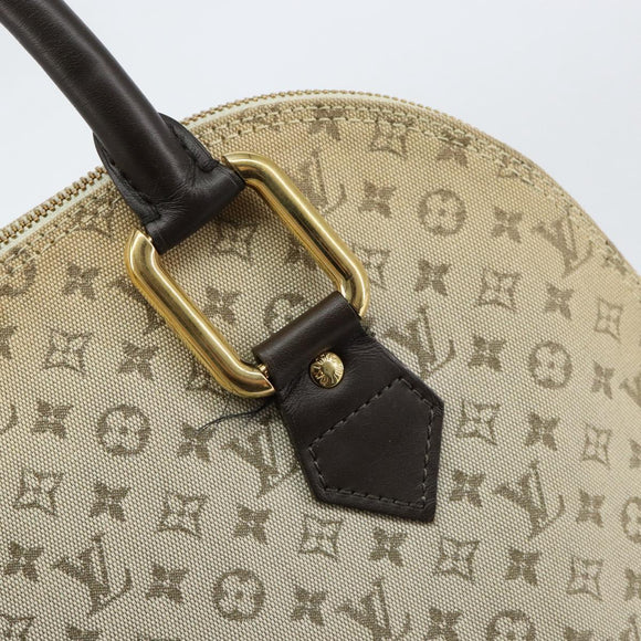 LOUIS VUITTON Monogram Mini Alma Haut Hand Bag Khaki M92203 LV Auth th6528
