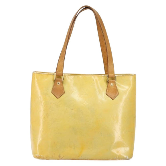 LOUIS VUITTON Monogram Vernis Houston Hand Bag Gris M91053 LV Auth th6529