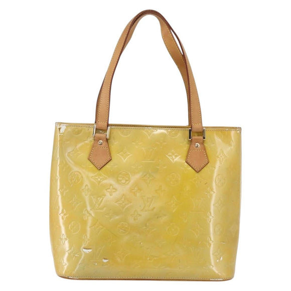 LOUIS VUITTON Monogram Vernis Houston Hand Bag Gris M91053 LV Auth th6530