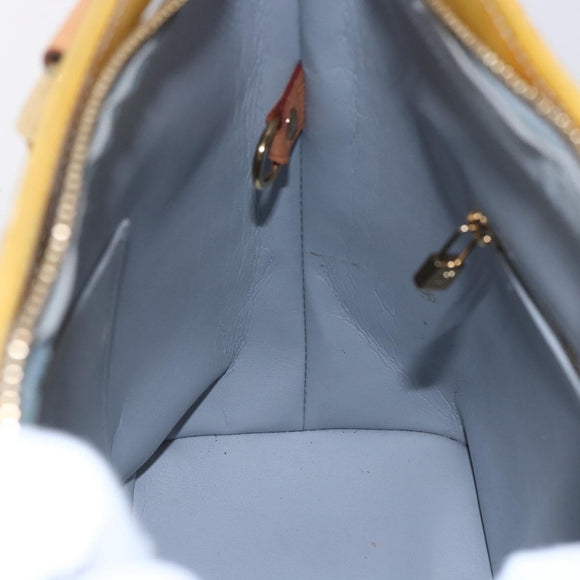 LOUIS VUITTON Monogram Vernis Houston Hand Bag Gris M91053 LV Auth th6530