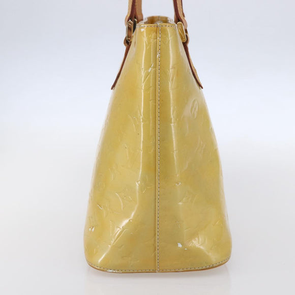 LOUIS VUITTON Monogram Vernis Houston Hand Bag Gris M91053 LV Auth th6530