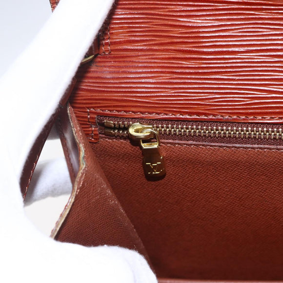 LOUIS VUITTON Epi Serie Dragonne Hand Bag Brown M52618 LV Auth th6531