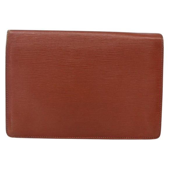 LOUIS VUITTON Epi Serie Dragonne Hand Bag Brown M52618 LV Auth th6531