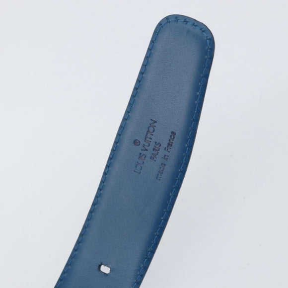 LOUIS VUITTON Epi Ceinture Classic Belt 32.7"" Blue LV Auth th6547