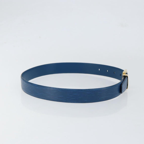 LOUIS VUITTON Epi Ceinture Classic Belt 32.7"" Blue LV Auth th6547