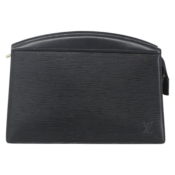 LOUIS VUITTON Epi Trousse Crete Pouch Black M48402 LV Auth th6549