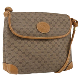 GUCCI Micro GG Supreme Shoulder Bag PVC Beige Gold 007 56 0087 Auth th6555