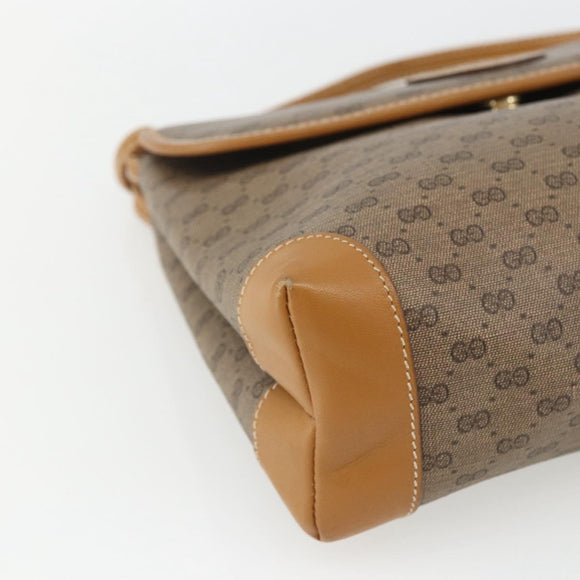 GUCCI Micro GG Supreme Shoulder Bag PVC Beige Gold 007 56 0087 Auth th6555