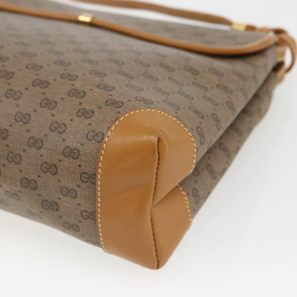 GUCCI Micro GG Supreme Shoulder Bag PVC Beige Gold 007 56 0087 Auth th6555