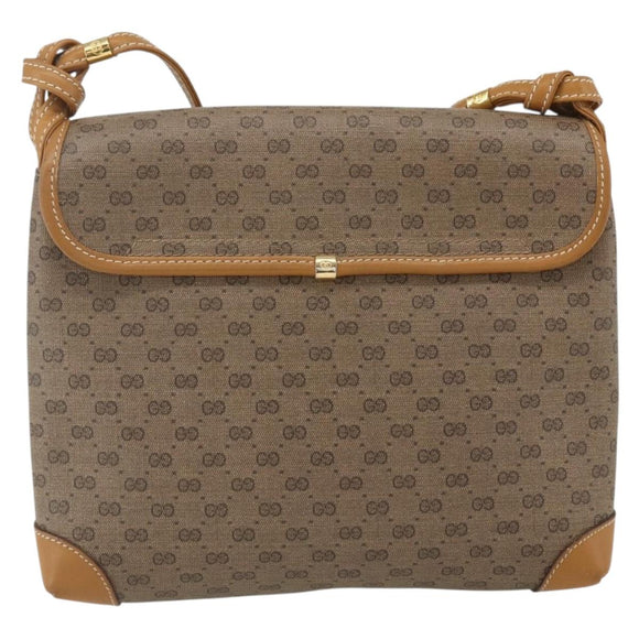 GUCCI Micro GG Supreme Shoulder Bag PVC Beige Gold 007 56 0087 Auth th6555