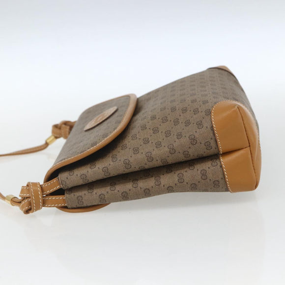 GUCCI Micro GG Supreme Shoulder Bag PVC Beige Gold 007 56 0087 Auth th6555