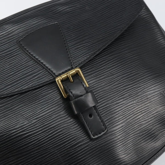 LOUIS VUITTON Epi Jeune Fille MM Shoulder Bag Black M52152 LV Auth th6558