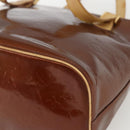 LOUIS VUITTON Monogram Vernis Houston Hand Bag Bronze M91122 LV Auth th6562-15