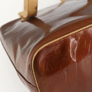 LOUIS VUITTON Monogram Vernis Houston Hand Bag Bronze M91122 LV Auth th6562-16