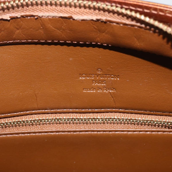 LOUIS VUITTON Monogram Vernis Houston Hand Bag Bronze M91122 LV Auth th6562