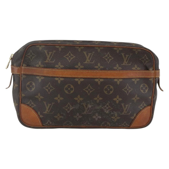 LOUIS VUITTON Monogram Compiegne 28 Clutch Bag M51845 LV Auth th6565