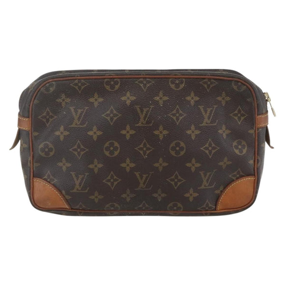 LOUIS VUITTON Monogram Compiegne 28 Clutch Bag M51845 LV Auth th6565
