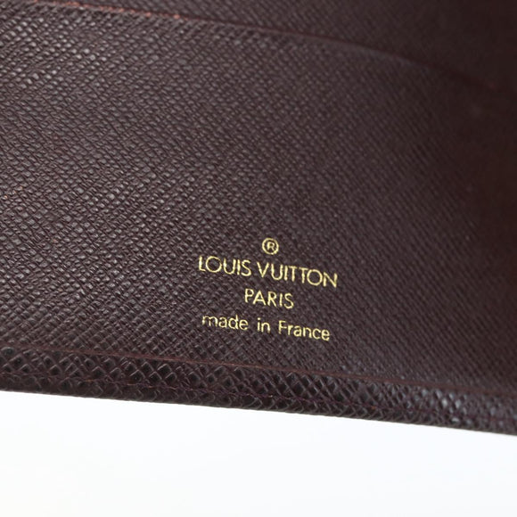 LOUIS VUITTON Taiga Agenda MM Day Planner Cover Acajou R20416 LV Auth th6572