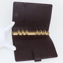 LOUIS VUITTON Taiga Agenda MM Day Planner Cover Acajou R20416 LV Auth th6572-7