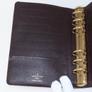 LOUIS VUITTON Taiga Agenda MM Day Planner Cover Acajou R20416 LV Auth th6572-19