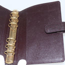 LOUIS VUITTON Taiga Agenda MM Day Planner Cover Acajou R20416 LV Auth th6572-20