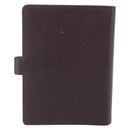 LOUIS VUITTON Taiga Agenda MM Day Planner Cover Acajou R20416 LV Auth th6572-2