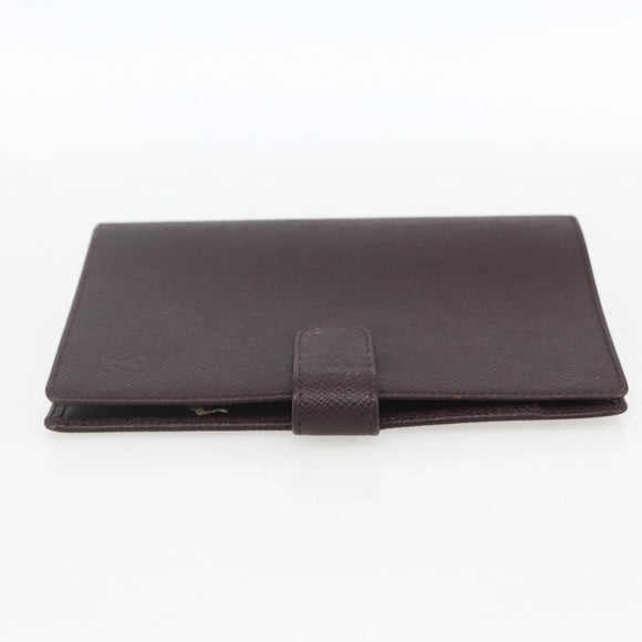 LOUIS VUITTON Taiga Agenda MM Day Planner Cover Acajou R20416 LV Auth th6572