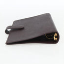 LOUIS VUITTON Taiga Agenda MM Day Planner Cover Acajou R20416 LV Auth th6572-5