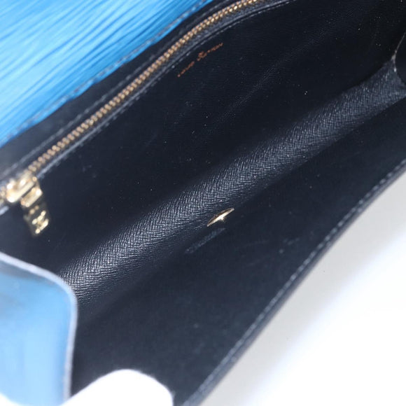 LOUIS VUITTON Epi Art Deco Clutch Bag Blue M52635 LV Auth th6575