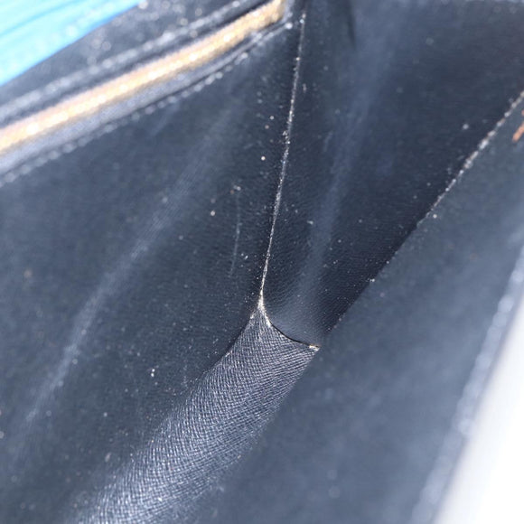 LOUIS VUITTON Epi Art Deco Clutch Bag Blue M52635 LV Auth th6575